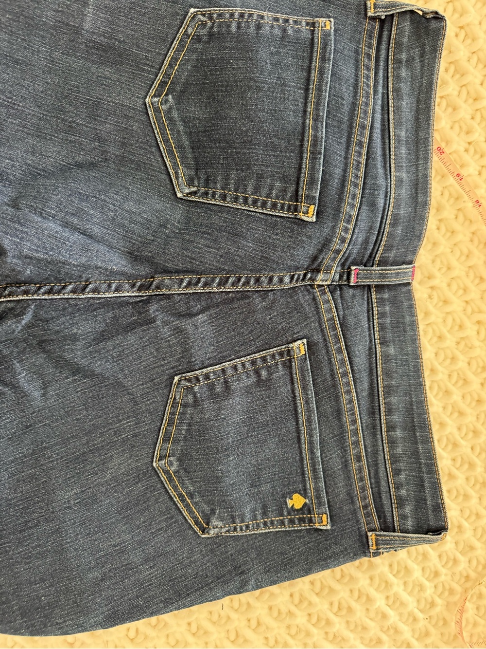 Kate spade Dark Blue Skinny Jeans with Pink trim - Picture 3 of 4
